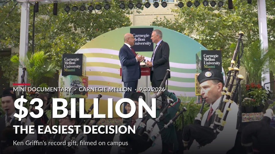 CMU Receives a $3 Billion Gift from Ken Griffin